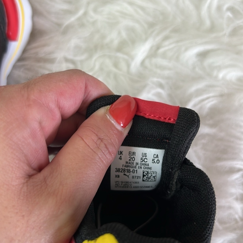 Puma Infant/Toddler Boys Graviton Tech AC INF Black/Red Sneakers Size US 5C - Picture 14 of 16